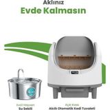 Electron Akıllı Kedi Bakım Seti – Otomatik Açık Kasa Kedi Tuvaleti + 3.2L Paslanmaz Çelik Su Pınarı