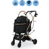 Electron Kedi Köpek Arabası & Puseti – Katlanabilir Evcil Hayvan Taşıma Arabası | Pet Stroller | 803-2 - XL - Siyah