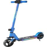 Electron S5 Elektrikli Çocuk Amortisörlü Led'li Scooter + Dizlik ve Dirseklik Mavi