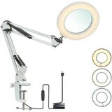 Electroon ELC-2059 3 Diopter Masa Üstü 64 Ledli Akrobat Büyüteç Mercek - Beyaz - 100mm