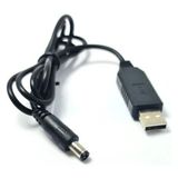 Electroon Powerbank USB Kablosu 12V 1A 5.5x2.5mm Jak Fişli Uzun Ömürlü Siyah