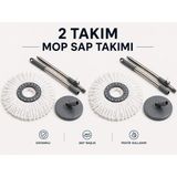 ELECTROPAD Ayarlanabilen Döner Başlıklı Mop+Sap Takımı 3 Lü Set (2 Takım )