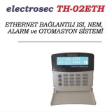 Electrosec TH-02ETH Isı ve Nem Takip Otomasyon Sistemi Ethernet Tcp/ıp Protokol +1 Prob +16V Adaptör