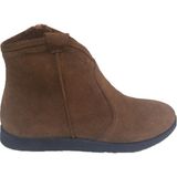 Elegan Taba Süet Alçak Dolgu Topuk Western Bot