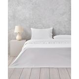 Elegance Chic Fırfırlı Kopanakili Çift Kişilik Nevresim Takımı 200X220 cm Beyaz