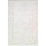 Elegance Eg002a Gri Halı Bej Detaylı Çerçeveli Modern Viskon Doğal Iplik Bambu Halı Tozu Az 195 X 290 Bej-Beyaz