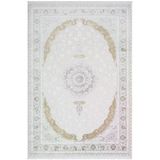 Elegance Eg008a Beyaz Halı Gold Sedef Detaylı Göbekli Modern Viskon Doğal Iplik Bambu Halı Tozu Az 116 X 180 Grı-Gold
