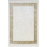 Elegance Eg009a Bej Halı Gold Çerçeveli Modern Viskon Doğal Iplik Bambu Halı Tozu Az Salon Halısı 97 X 200 Bej-Gold