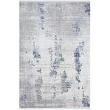 Elegance Eg013a Gri Halı Lacivert Detaylı Modern Viskon Doğal Iplik Bambu Halı Tozu Az Salon Halısı 116 X 180 Grı-Mavı