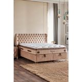 Elegance Lüks Yatak Baza Ve Başlık Seti 120X200 Cm Tek Kişilik Paket Yaylı Yumuşak Yatak Baza Başlık Takımı