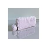 Elegance Peluş Ponponlu Lila Kalem Çantası