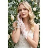 Elegance Scarf Beyaz Tüylü Gelinlik Eldiveni