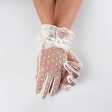 Elegance Scarf Elegance Kırık Beyaz Puanlı Gelin Eldiveni Kadın Standart Ölçüde Şık Tasarım