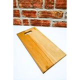 Elegancev Ahşap Tek Parça Elgeçme Saplı Kesme Tahtası (18,5 cm En x 38,5 cm Boy) - Kahverengi - YOK