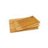 Elegancev Bambu Kesim Tahtası -Kesme Tahtası - Ekmek Tahtası - Et Tahtası-3 Lü Set