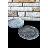 ELEGANCEV CAM PASTA TABAK-TATLI TABAĞI-PASTA TABAĞI-6 ADET- 15 CM