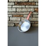 Elegancev Kapsül Tabanlı Çelik Tava -Yumurta Tavası- Bakalit Saplı - 16 cm - YOK - Gümüş