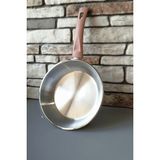 Elegancev Kapsül Tabanlı Çelik Tava - Yumurta Tavası - Kızartma Tavası- Bakalit Saplı - 22 cm - YOK - Gümüş