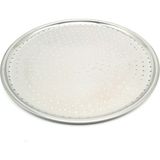 Elegancev Paslanmaz Çelik Delikli Pizza Pişirme Fırın Tepsisi-28 cm - Gümüş