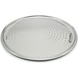 Elegancev Paslanmaz Çelik Delikli Pizza Pişirme Fırın Tepsisi-36 cm - Gümüş