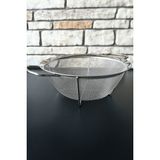 Elegancev Paslanmaz Çelik Takviyeli Süzgeç - Sepet- Makarna Süzgeci-25 cm - 4 lt
