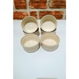 Elegancev Seramik Sufle Fırın Kabı Krem Renk-6 Adet