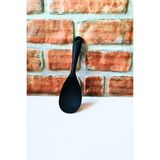 Elegancev Silikon Sert Pilav Kaşığı -Servis Kaşığı- Siyah Renk - 1 Adet- 21 cm - 1 lt