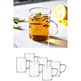 Elegancev Termisil Isıya Dayanıklı Borosilikat Cam Bardak-Saplı Bardak 6ADT
