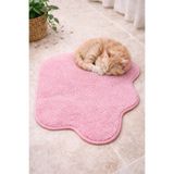 ELEGANSHALICILIK Peluş Kedi Paspası Pati Şeklinde Kaymaz Taban Yumuşak Kedi Yatağı 40x60