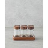 Elegant Cam 6'lı Baharatlik 90 ml Kahverengi