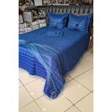 Elegant Çift Kişilik Yatak Örtüsü Takımı Lacivert - 260 x 260 cm