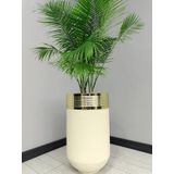 Elegant Dekoratif Gold Darbuka Krem Saksi 70Cm