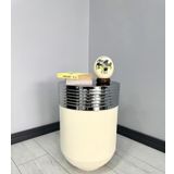 Elegant Dekoratif Krom Darbuka Krem Sehpa 60cm Elgnt60krmsehb
