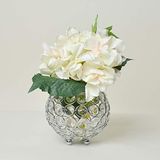Elegant Designs HG1006-CHR Elipse Kristal Dairesel Kase Mumluk, Çiçek Vazosu, Düğün Merkezi, Favor, 10 cm, Krom