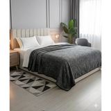 Elegant Emboss Çift Kişilik İspanyol Battaniye Antrasit