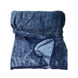Elegant Emboss Çift Kişilik İspanyol Battaniye Denim