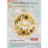 Elegant Kanaviçe Baskılı Etamin Kiti (iplik, iğne, kumaş) 15 * 15 cm Cz0002