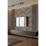 Elegant Panel Altın Şeritli Tek Parça Tekstil Duvar Kağıdı, 500 x 280