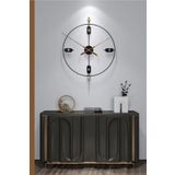 Elegant Time 60 Cm Siyah Modern Dekoratif Duvar Saati