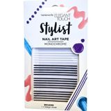 Elegant Touch Monochrome Tırnak Sticker Seti – Siyah-Beyaz Şerit Bant