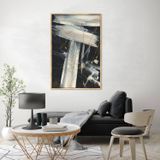 Elegant Yağlı Boya Dokulu Tablo 50X70 Siyah Çerçeveli