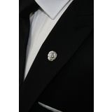 Elegante Cravatte Aslan Figürlü Koyu Gri Renk Metal Ceket Yaka İğnesi Broş Rozet