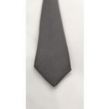 Elegante Cravatte Ekstra Slim Fit Armürlü Dokuma Siyah Ince Kravat Ve Mendil