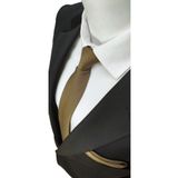 Elegante Cravatte Gold(ALTIN) Renginde Armürlü Dokuma Kravat Ve Cep Mendili