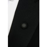 Elegante Cravatte Siyah Renk Ceket Yaka İğnesi Rozet Broş