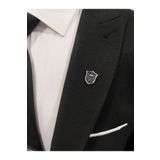 Elegante Cravatte Vintage Desenli Lacivert Renk Ceket Yaka İğnesi Broş