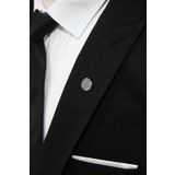 Elegante Cravatte Yıldız Figürlü Koyu Gri Renk Ceket Yaka İğnesi Rozet Broş