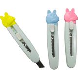Elegantshop Mini Maket Bıçağı Falçata 3'lü Set 9 cm 665A-FILTAVSANDINO - Tavşan