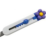 Elegantshop Mini Maket Bıçağı Falçata 9 cm 665A-CICEK - Lila