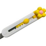 Elegantshop Mini Maket Bıçağı Falçata 9 cm 665A-CICEK - Sarı
